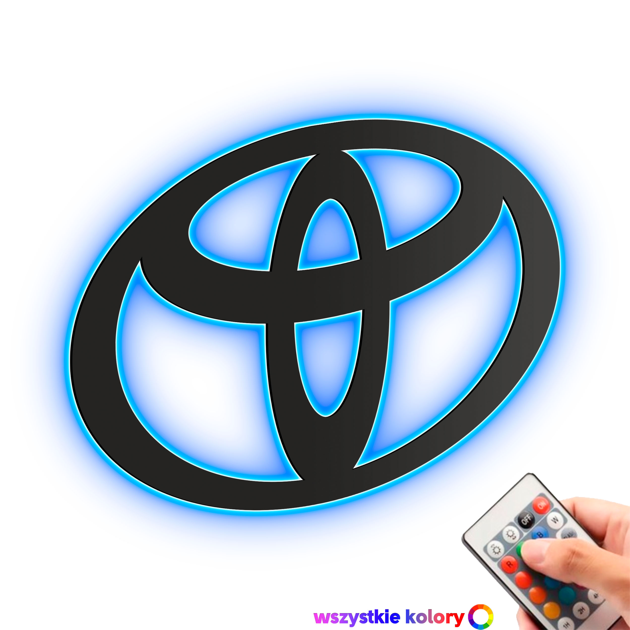 Dřevěný 3D obraz Logo Toyota Nástěnná Dekorace Dárek Noční Lampa Led