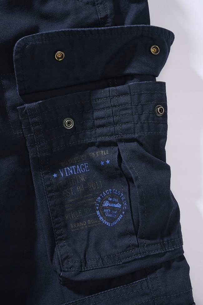 Spodnie BRANDIT Pure Slim Fit Navy 5XL Kolor niebieski