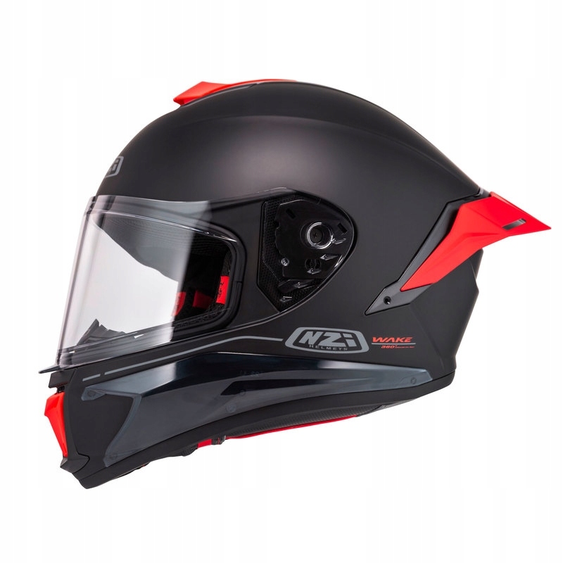Motocyklová Prilba Nzi Wake Stream Booster Solid Nouveau Black Red Matt (XL)