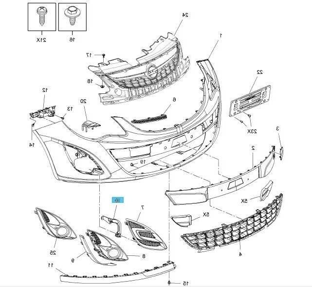 support holder of a bumper front right side Opel Corsa D facelift 2011