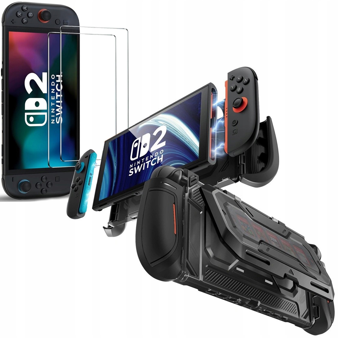 Etui ochronne Supcase Titan 2x Szkło szybka na ekran do Nintendo Switch 2