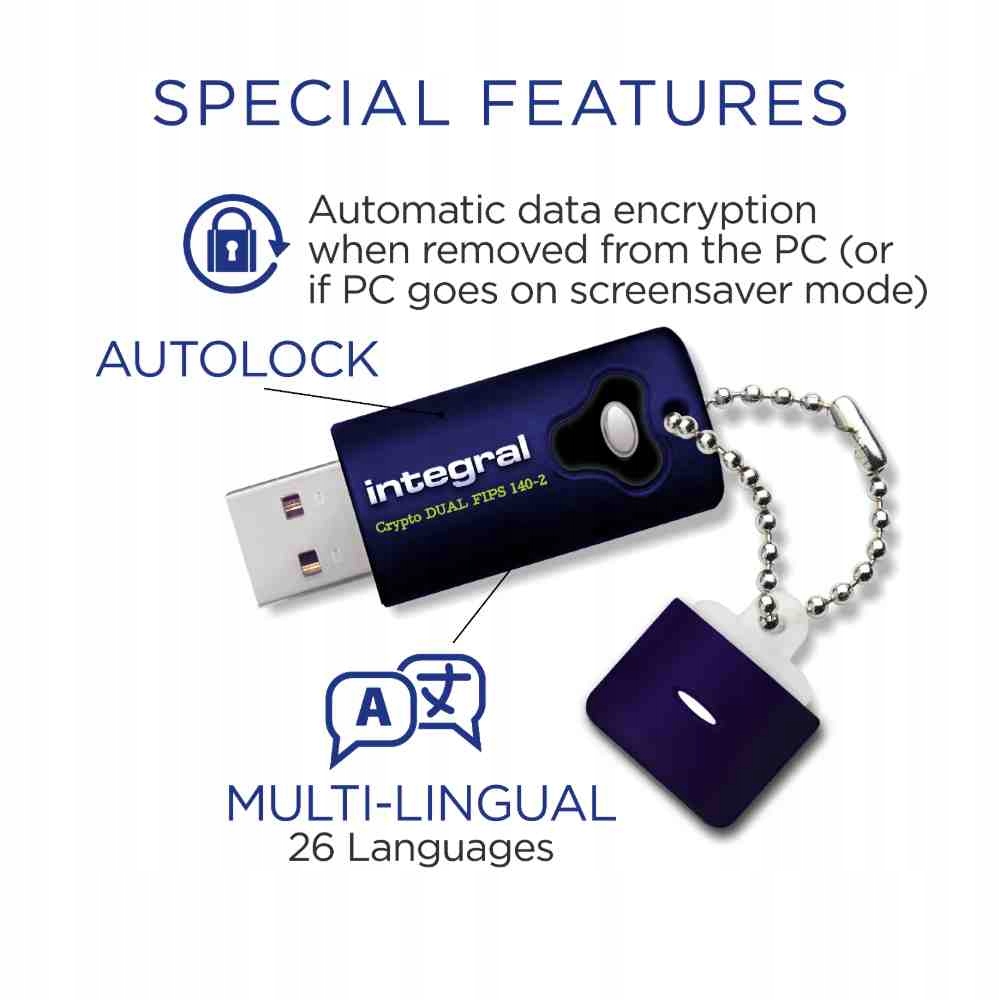 Szyfrowany pendrive INTEGRAL CRYPTO 3.0 16GB Model Crypto Dual