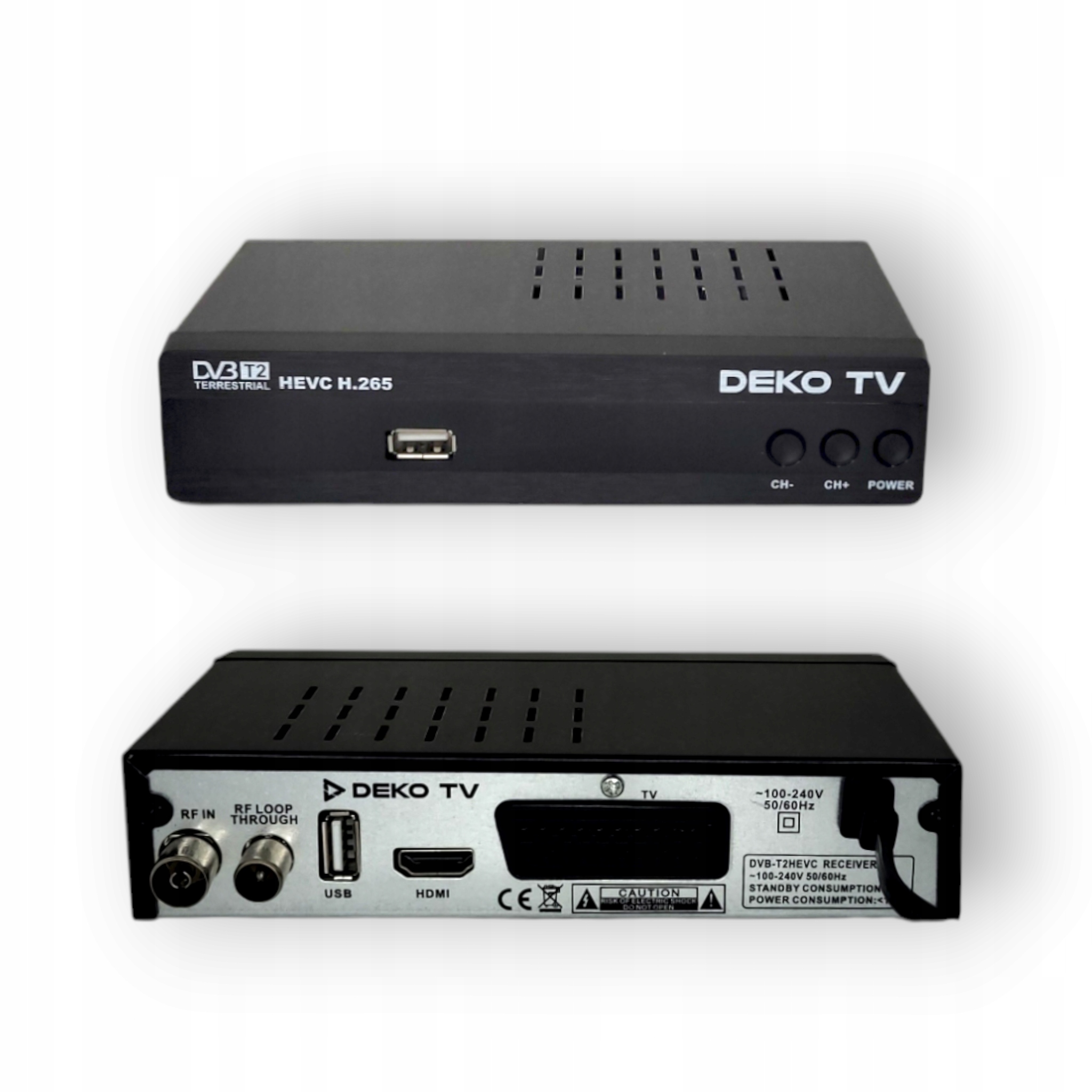 TUNER DEKODER DVB-T2 HEVC Deko TV PRO2 2USB DekoTV Standard kodowania MPEG-2 MPEG-4 H.264 (MPEG-4 AVC) H.265/HEVC