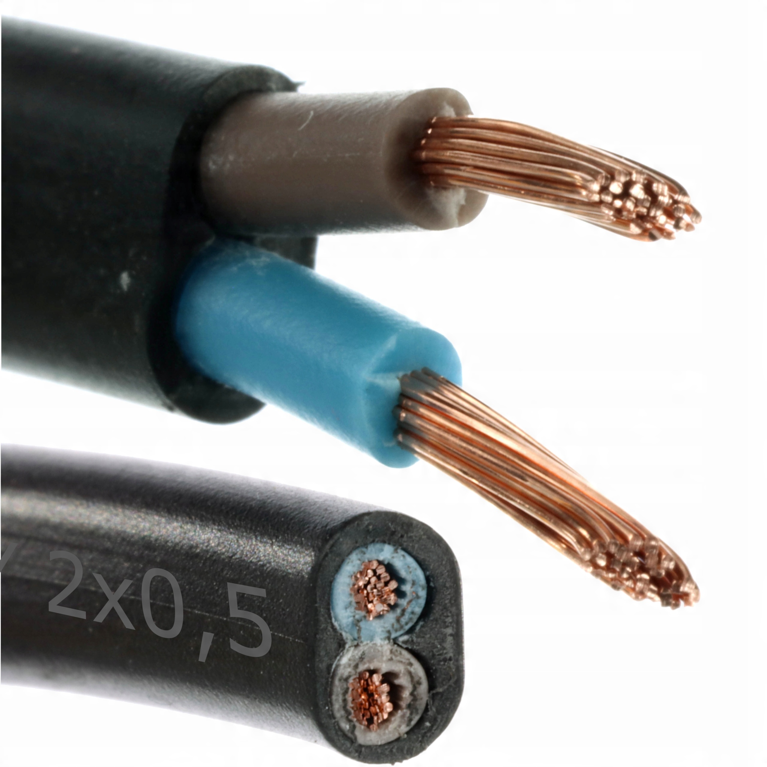 

Przewód elektryczny płaski czarny OMYp2x0,5 1m