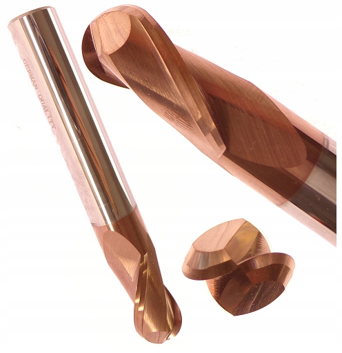 Frez Kulowy Kulisty 10mm R5 Promieniowy 55HRC TiSiN Węglikowy Promień 5mm