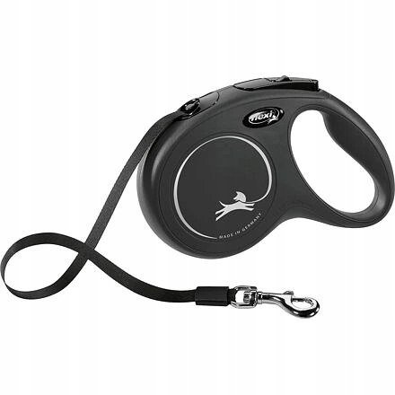 Levně Flexi New Classic M pásek 5 m, max. 25 kg, černá