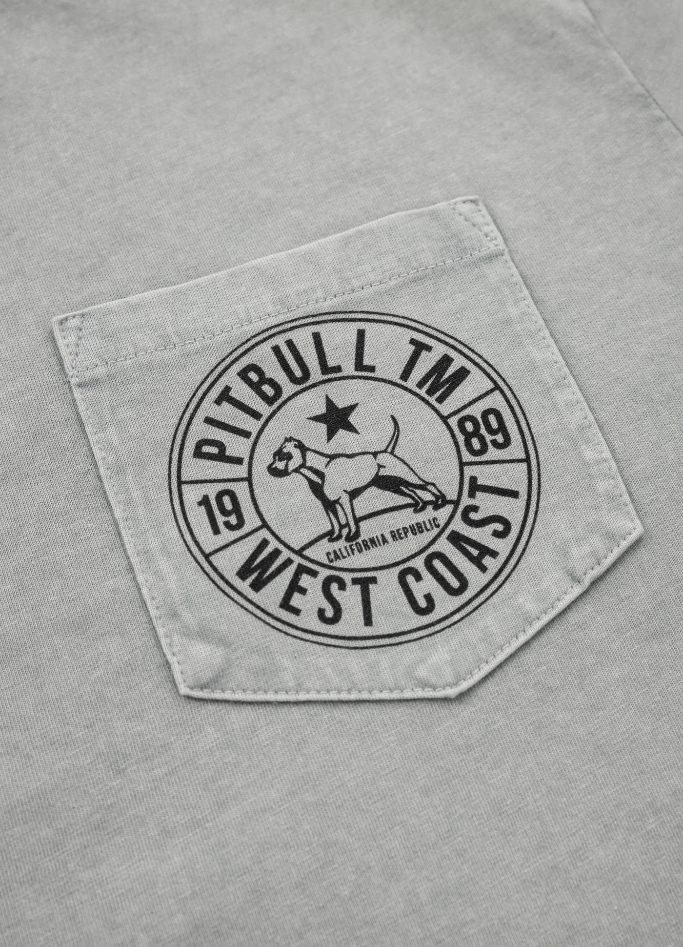 KOSZULKA PIT BULL CIRCLE DOG DENIM WASHED MĘSKA M Rozmiar M