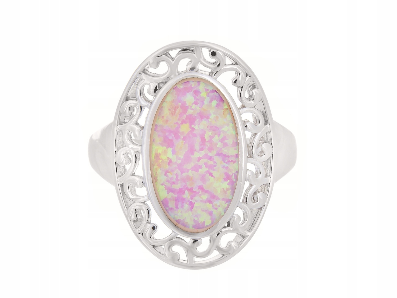 Vel Stříbrný Prstýnek 0,19 S Opálem 24 MM Dárek