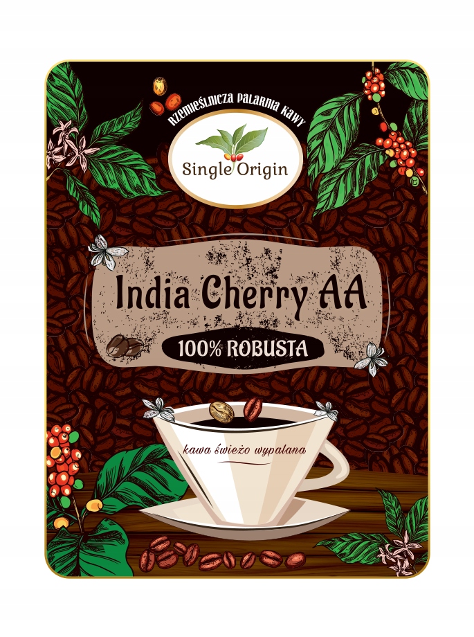 Levně Káva India Cherry Aa 100% robusta 500g