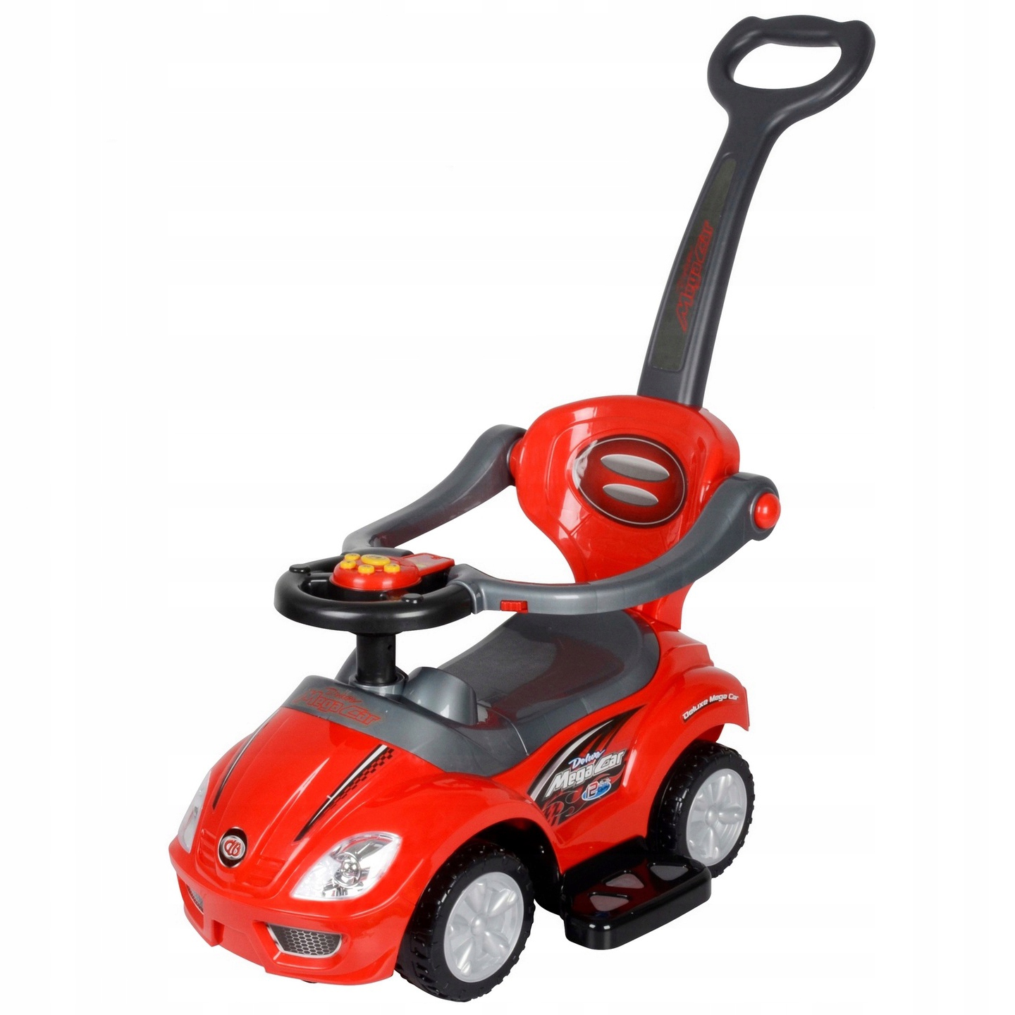 0838 Jeździk Chodzik Pchacz 3W1 Samochodzik Autko Deluxe 3w1 Grający