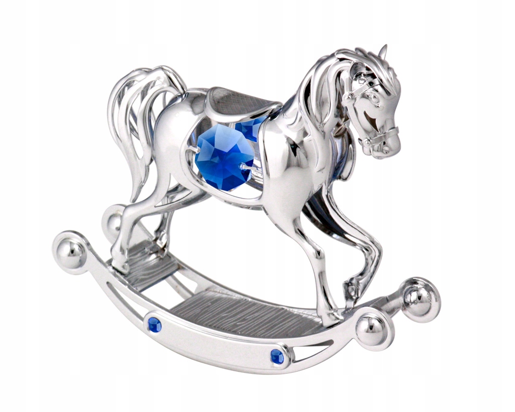 Gravírování Bonus Stříbrný houpací koník Swarovski krystalů