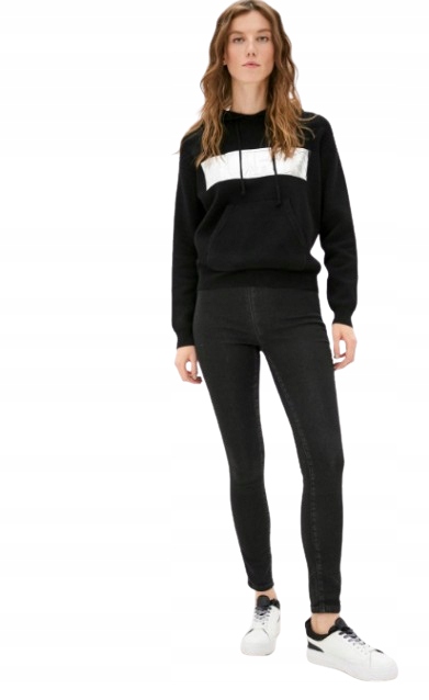 Guess Dámské Džíny Černé Úzké Nohavice Dlouhé 27 Gxn