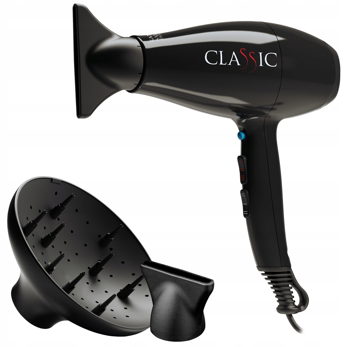 Fén na vlasy s ionizací a difuzérem Ga.ma 2200W Výkonný profesionální