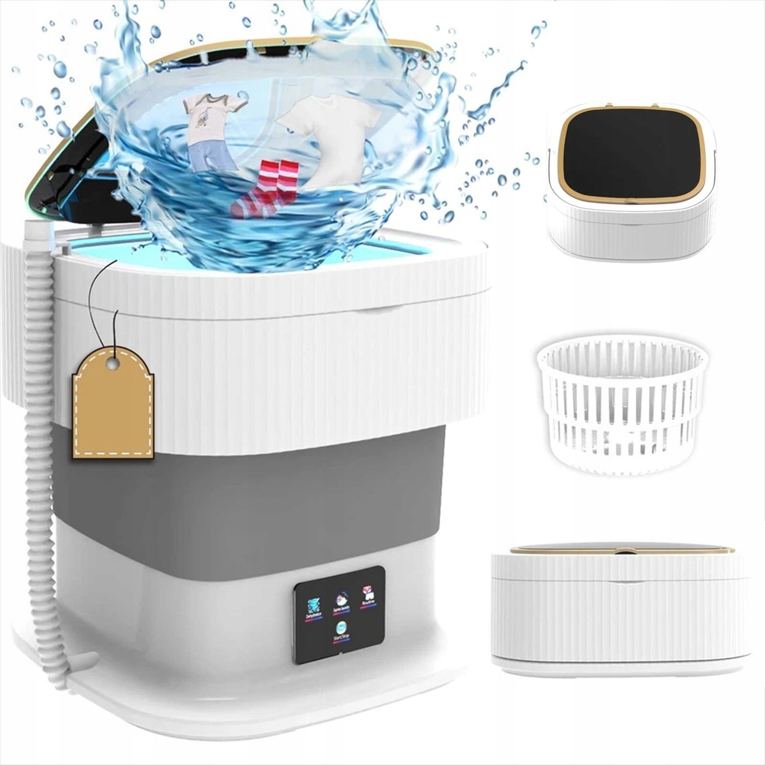 Przenośna mini pralka 11L składana podróżna automatyczna turystyczna pralka