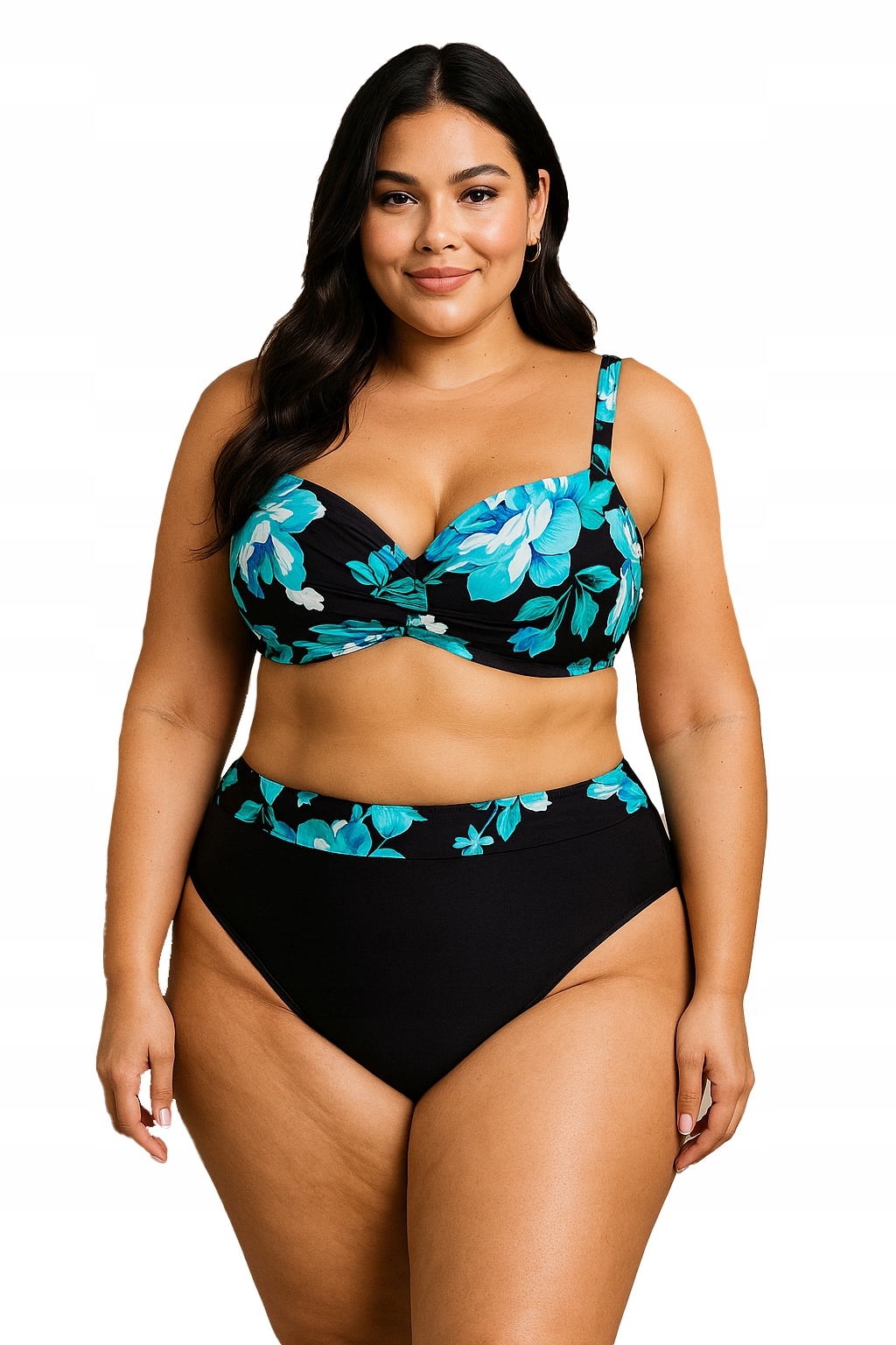 Plavky Gabbiano kostým Esther s květinami Plus Size 46E/3XL 95E