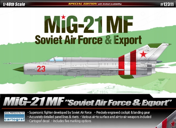 MIG-21MF Soviet Forces & Export Special Edition Academy 12311 v měřítku 1/48