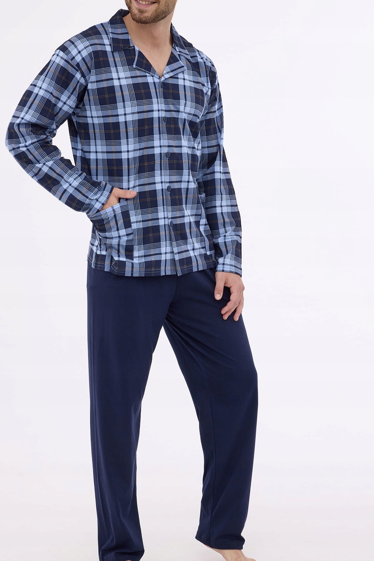 Pánské rozepínací pyžamo Cornette 114/72 3-5XL [Velikost 4XL]