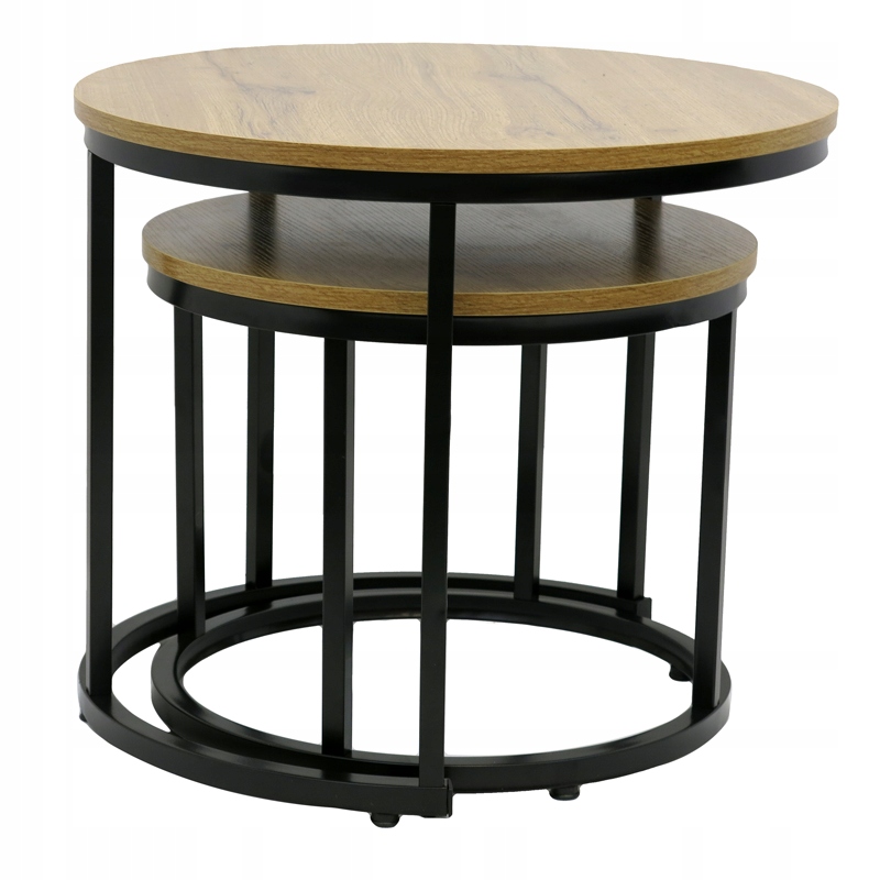 КАВОВІ СТОЛКИ НАБІР СТОЛІВ ДУБ ЛОФТ ІНДУСТРІАЛЬНИЙ Бренд Контраст