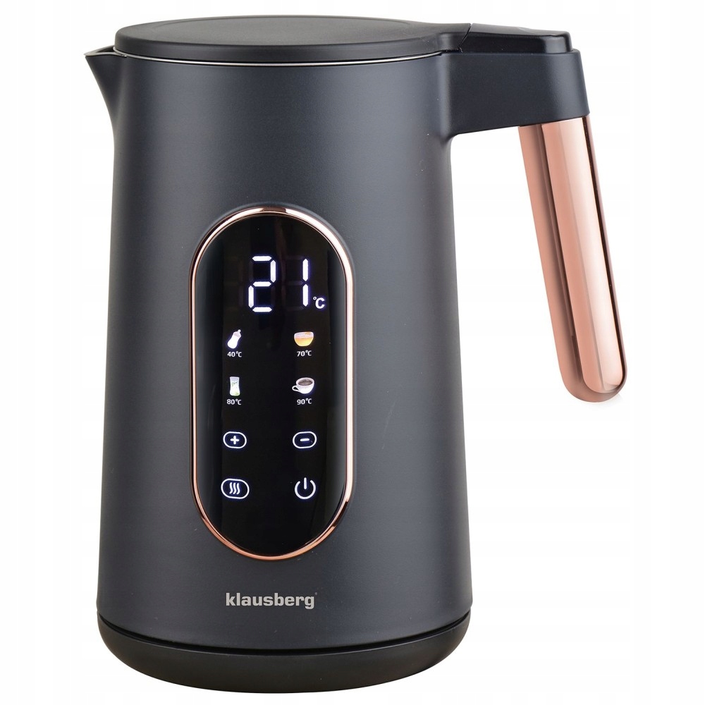 Elektrická varná konvice 1,7 l s regulací teploty a Led panelem 2200 W Klausberg
