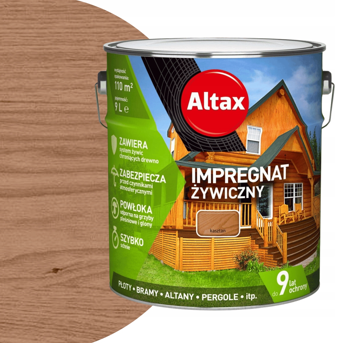 Altax Impregnat Żywiczny 9L Kasztan
