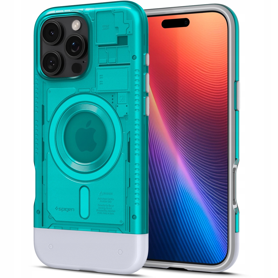 Pouzdro pro iPhone 16 Pro Max, Spigen Classic C1 Mag, retro kryt pro MagSafe