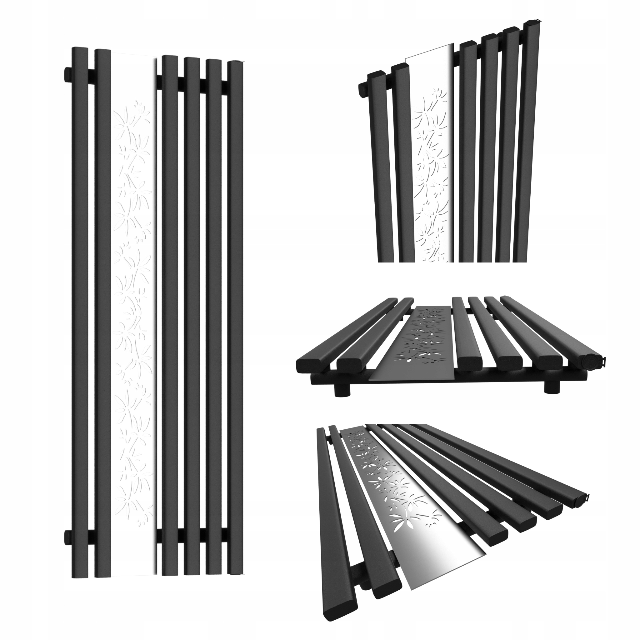 Dekorativní radiátor Flower 140x60 Černá Str!!!