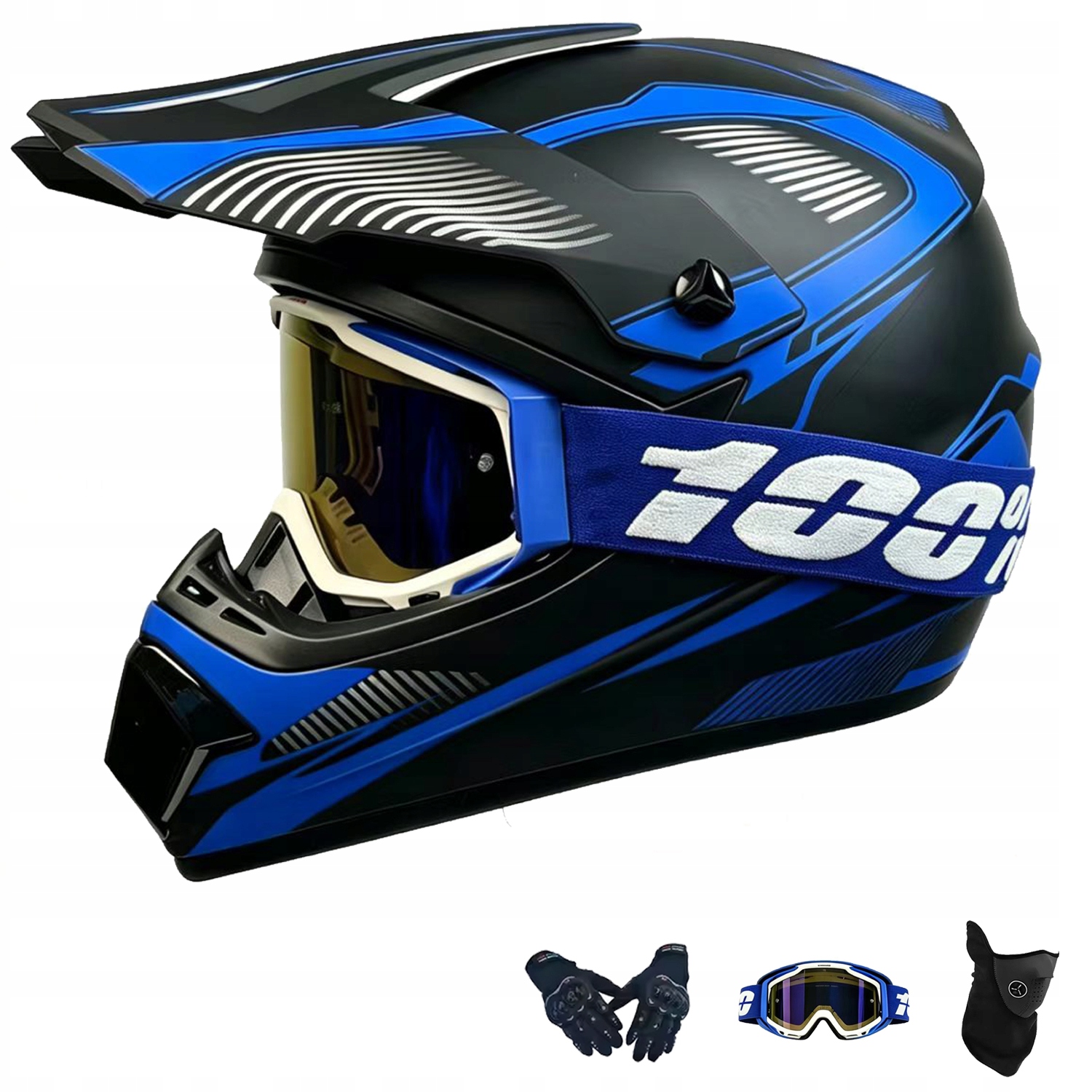 Helma Na Elektrickou Koloběžku Cross Enduro Quad Bmx Helma Brýle Rukavice S