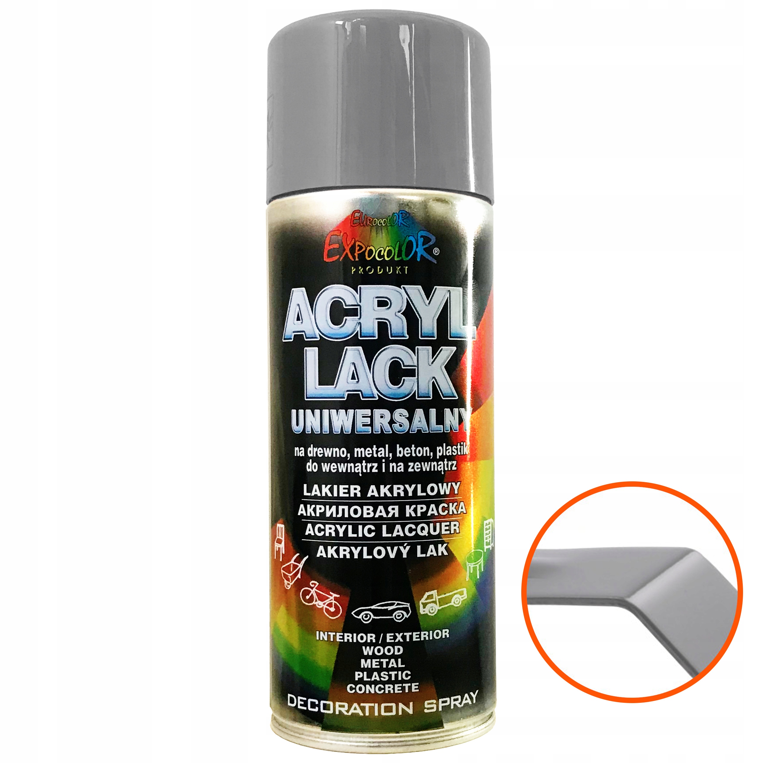 Lakier uniwersalny do wyprawek 400ml RAL 7024