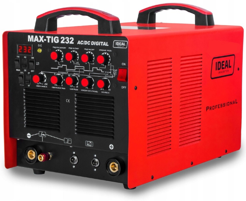 IDEAL SPAWARKA INWERTOROWA MAX TIG 232 REDUKTOR Moc pobierana 7.6 kVA