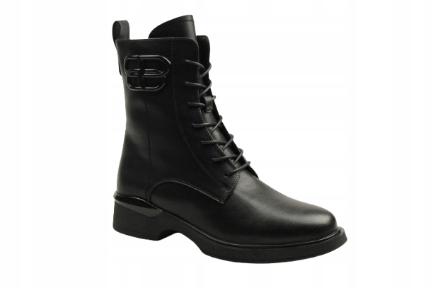 Dámské Kotníkové Boty Cambell 25-98309BKPU vel.36 Černé kožené s ozdobou