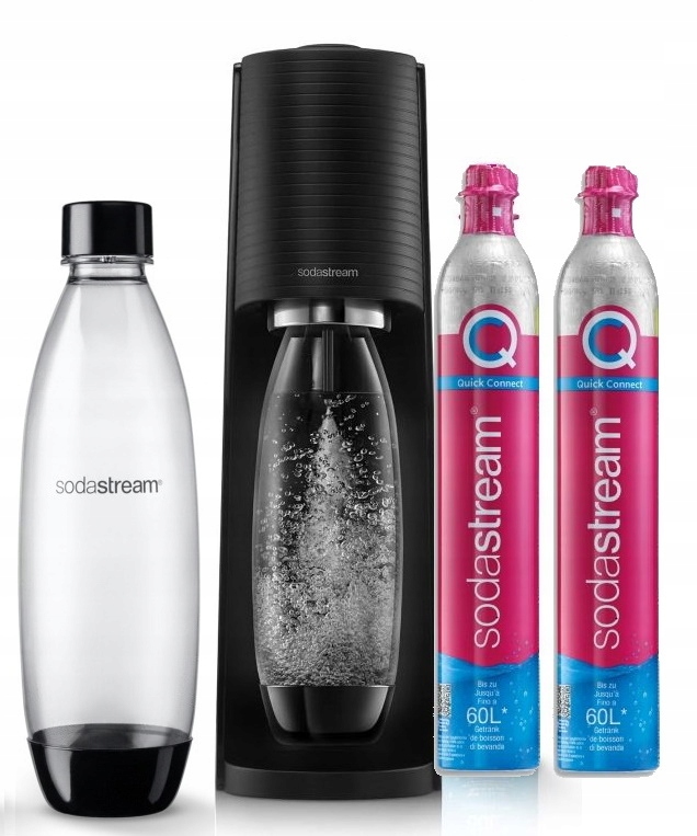 Výrobník sody Sodastream Terra černá láhev 2x bombička