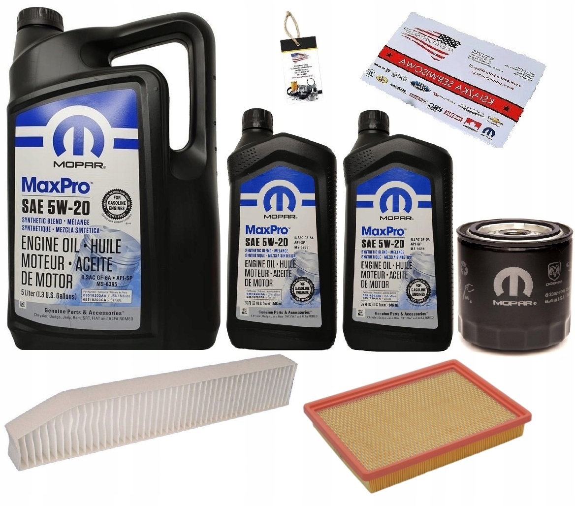 MOPAR 5W20 + FILTRY JEEP GRAND CHEROKEE 5,7 05-07