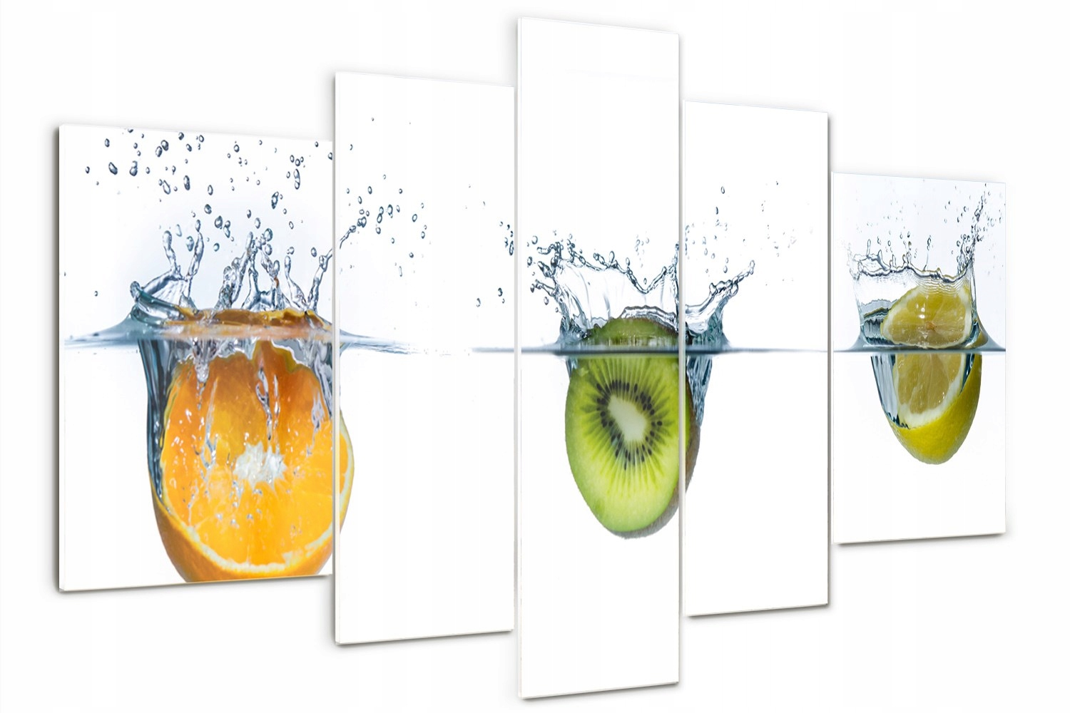 Sklenený obraz Triptych na stenu Ovocie pod vodou