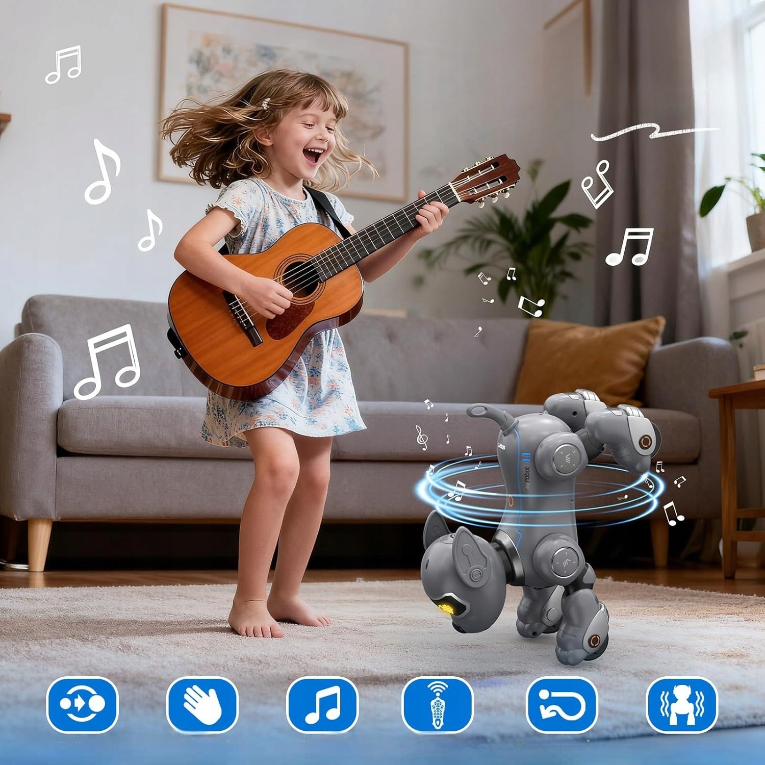 Interaktivní Robot Programování Taneční Pes Mluvící Dárek 2.4 GHz