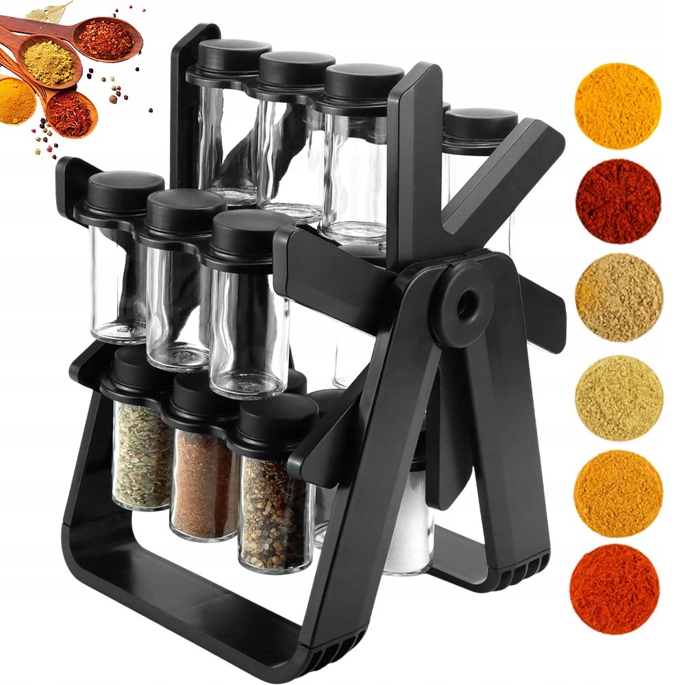 Organizér Na Koření, Stojan S 18 Skleněnými Kořenkami