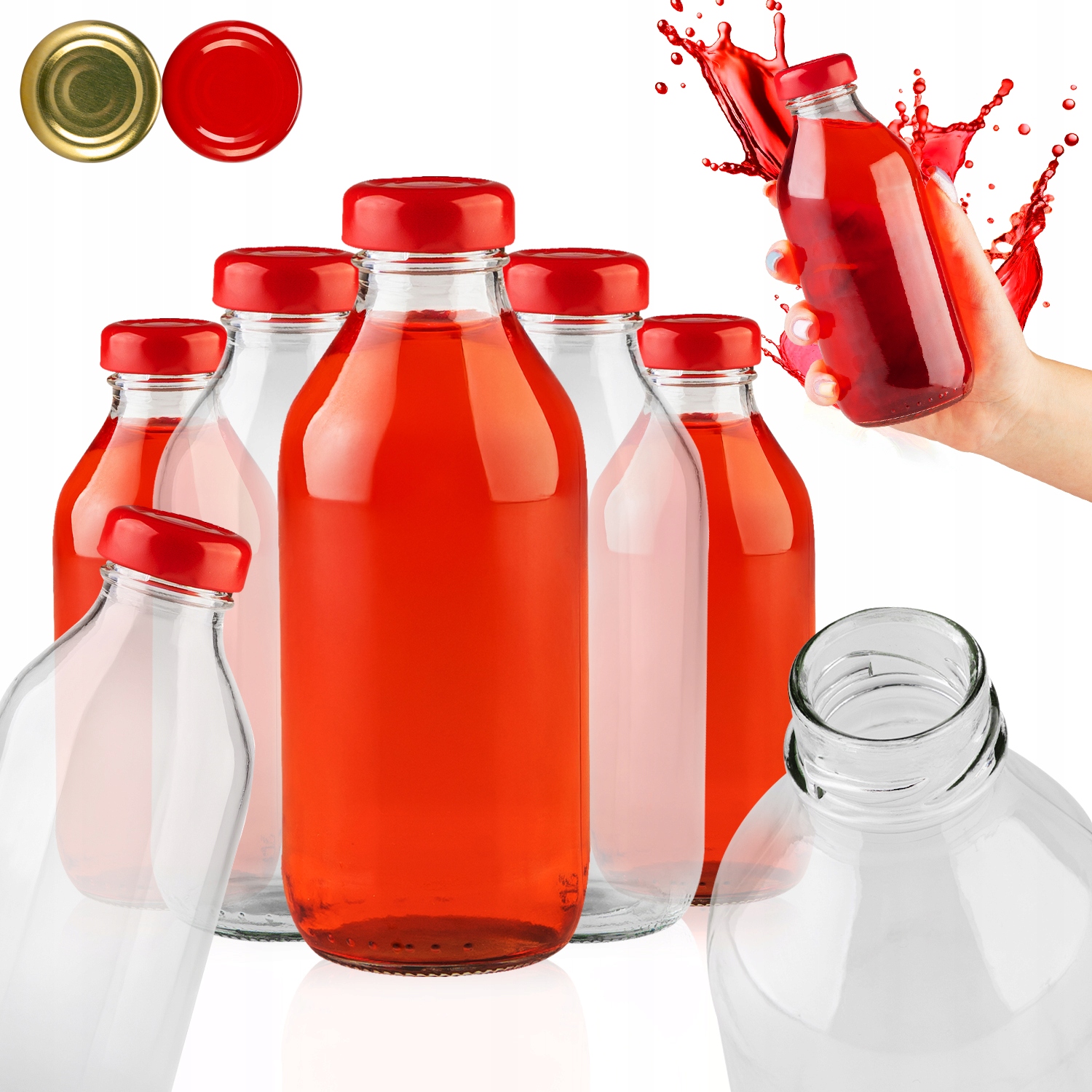 50 x Lahvičky Na Džusy Kompot Limonádu Medvídek 330 ml se šroubovacím uzávěrem Dárek