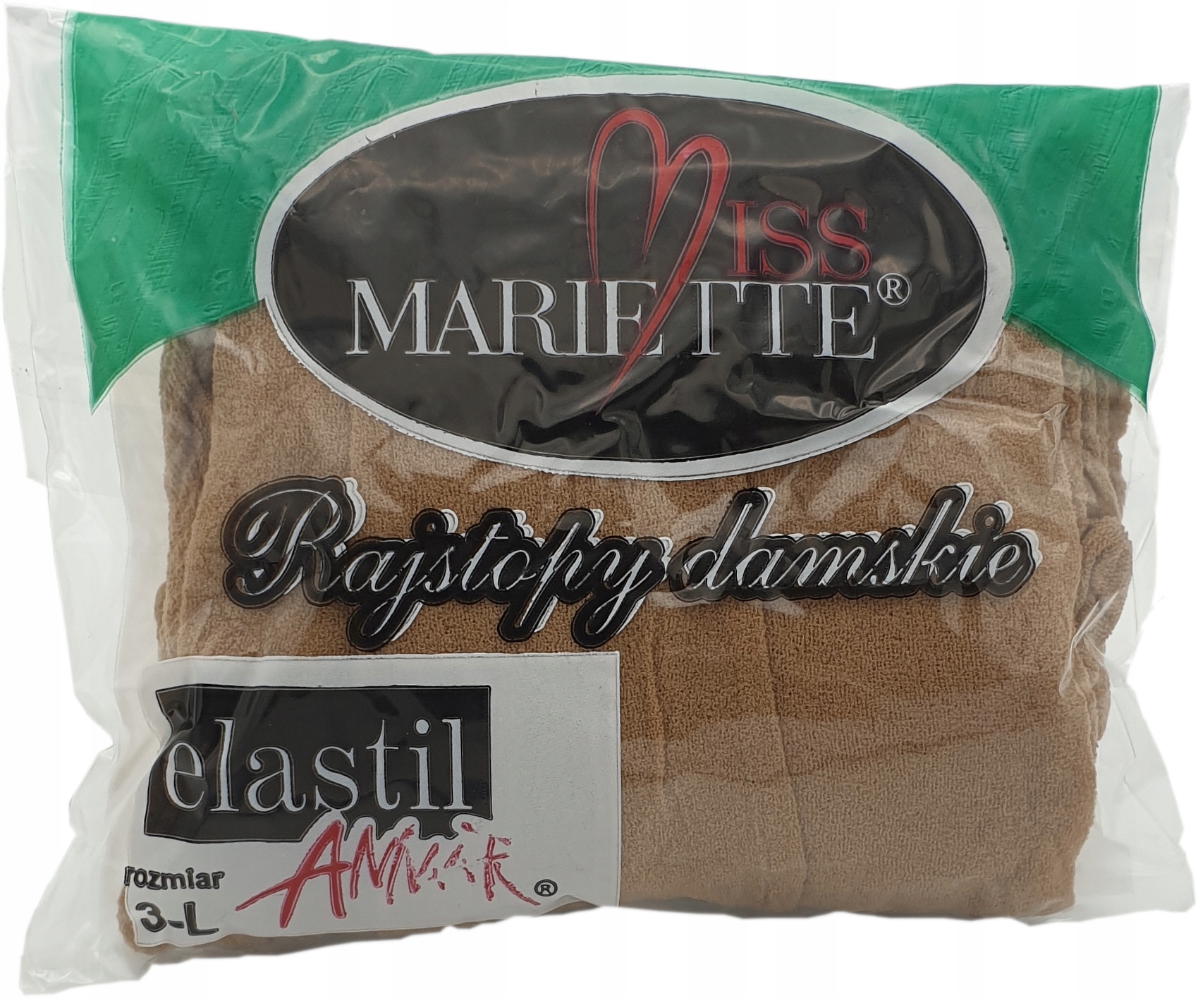 

Rajstopy zwykłe elastil 3-L mał.klin miss mariette
