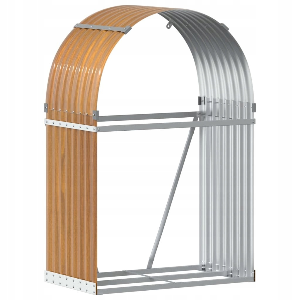 STOJAK NA DREWNO JASNY BRĄZ 80X45X120CM STAL GALWANIZOWANA Marka VidaXL