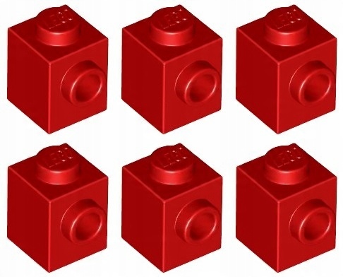 

Lego 87087 Klocek 1x1 czerwony (3g) 6 szt.
