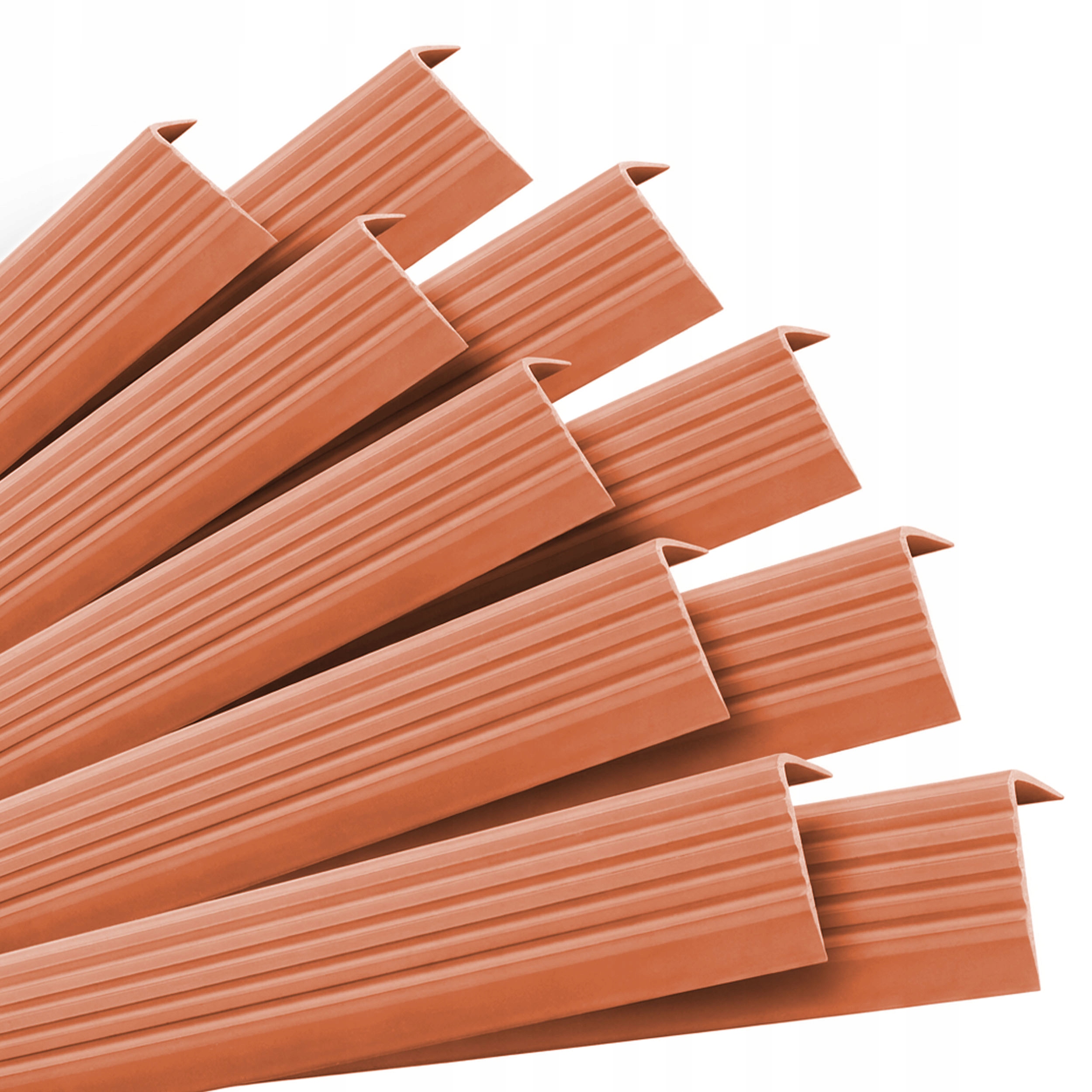 Sada: Samolepicí schodišťové profily, cihlové, 40x25 mm, 100 cm, 10 ks