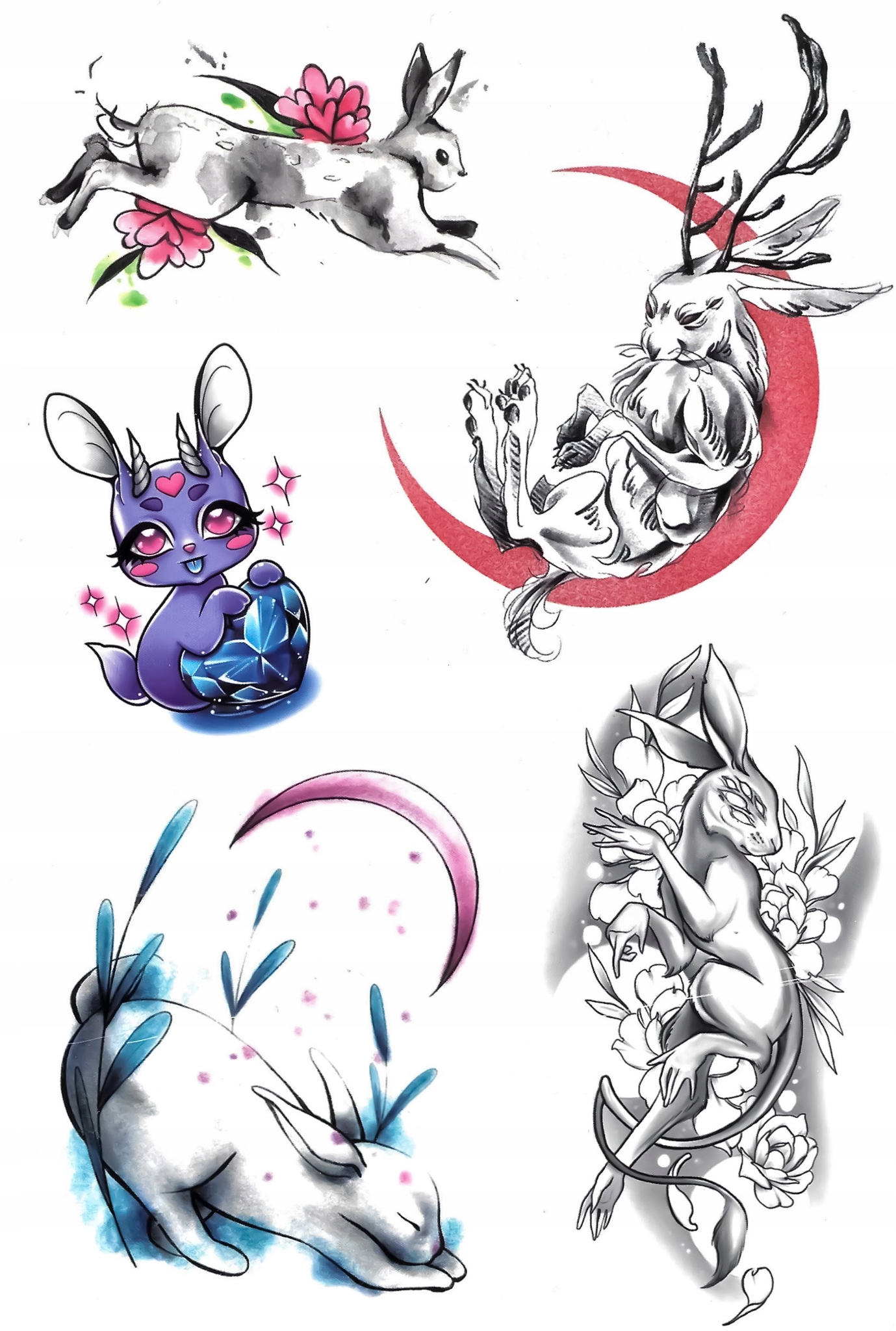 

Tatuaże tymczasowe mix zwierzęta