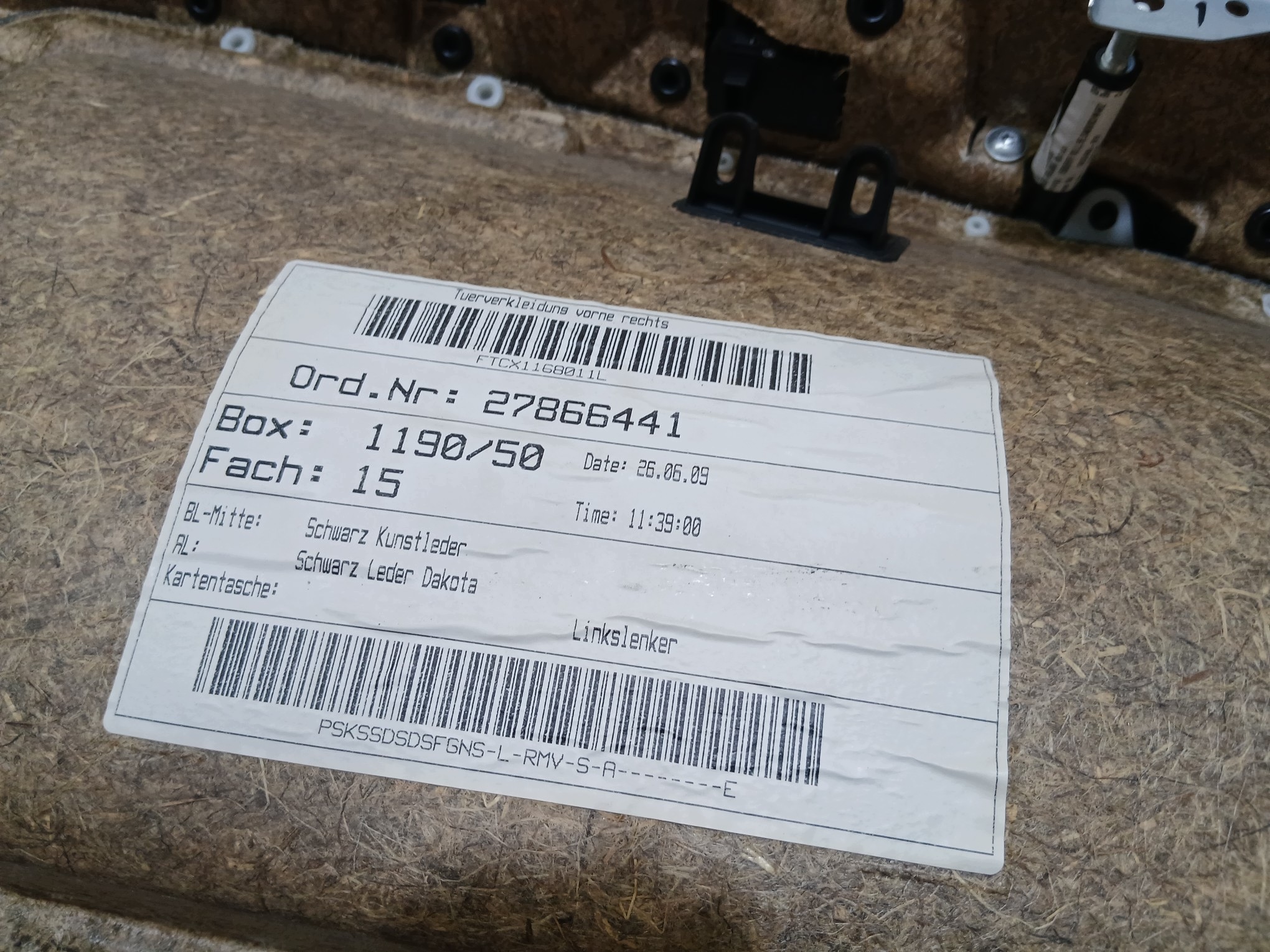 side door left right front BMW E60 E61 LIFT OE (0000753) KOMPLET