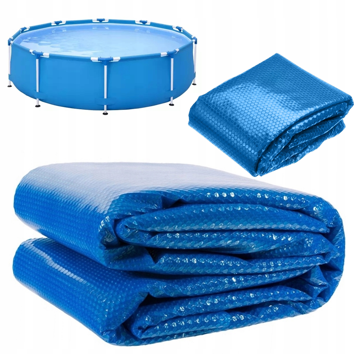 Silná solární krycí plachta na bazén do bazén Bestway Carrefour Steel Pro 305x76