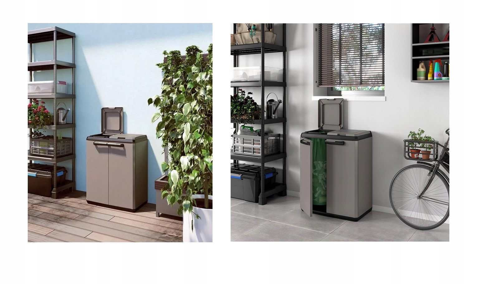 KOSZ NA ŚMIECI SZAFKA POJEMNIK DO SEGREGACJI ODPADÓW KETER SPLIT BASIC 220L Rodzaj pojemniki do segregacji