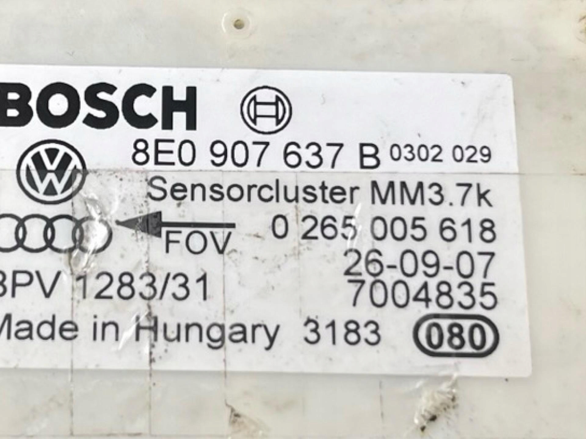 Sensor przyspieszenia Audi A6 C6 2007 8E0907637B