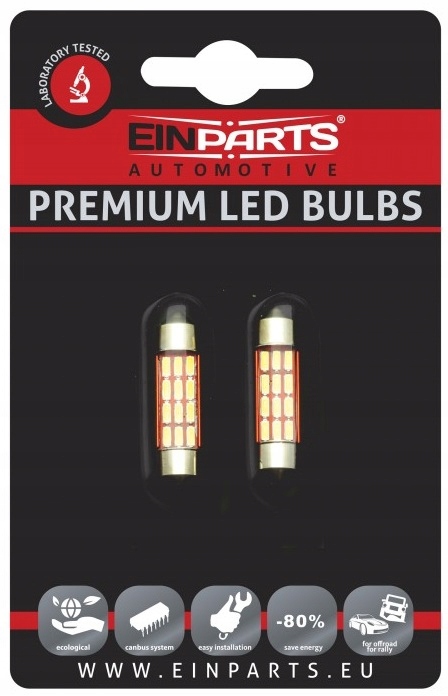 EinParts Led 6000K Białe C5W 36mm EPL205 2szt.