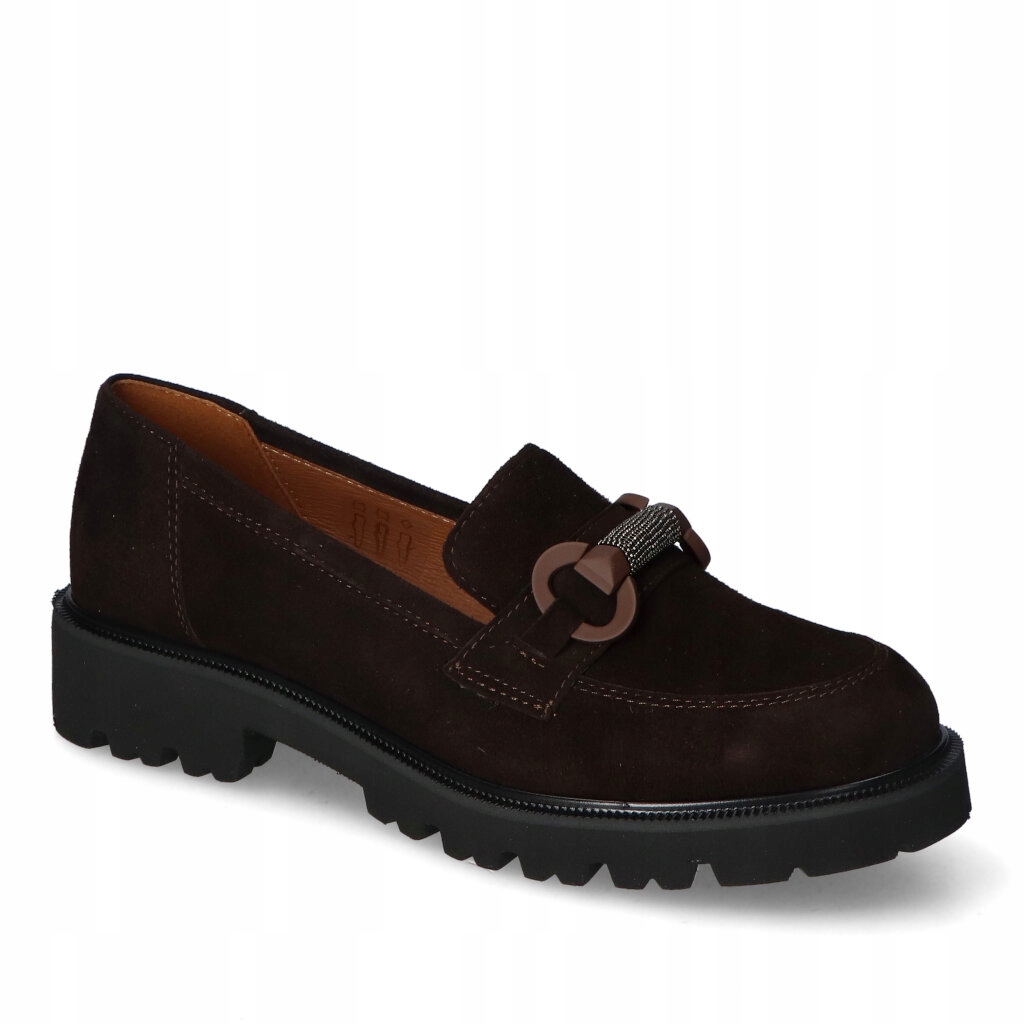 Mokasíny Gamis 7757/F32 Tmavě hnědý semiš 38