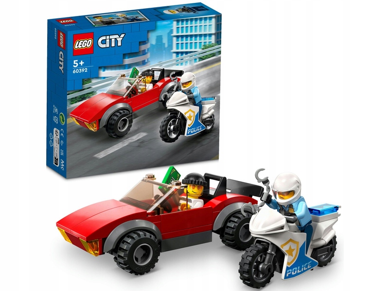 

Lego City Motocykl policyjny – pościg 60392