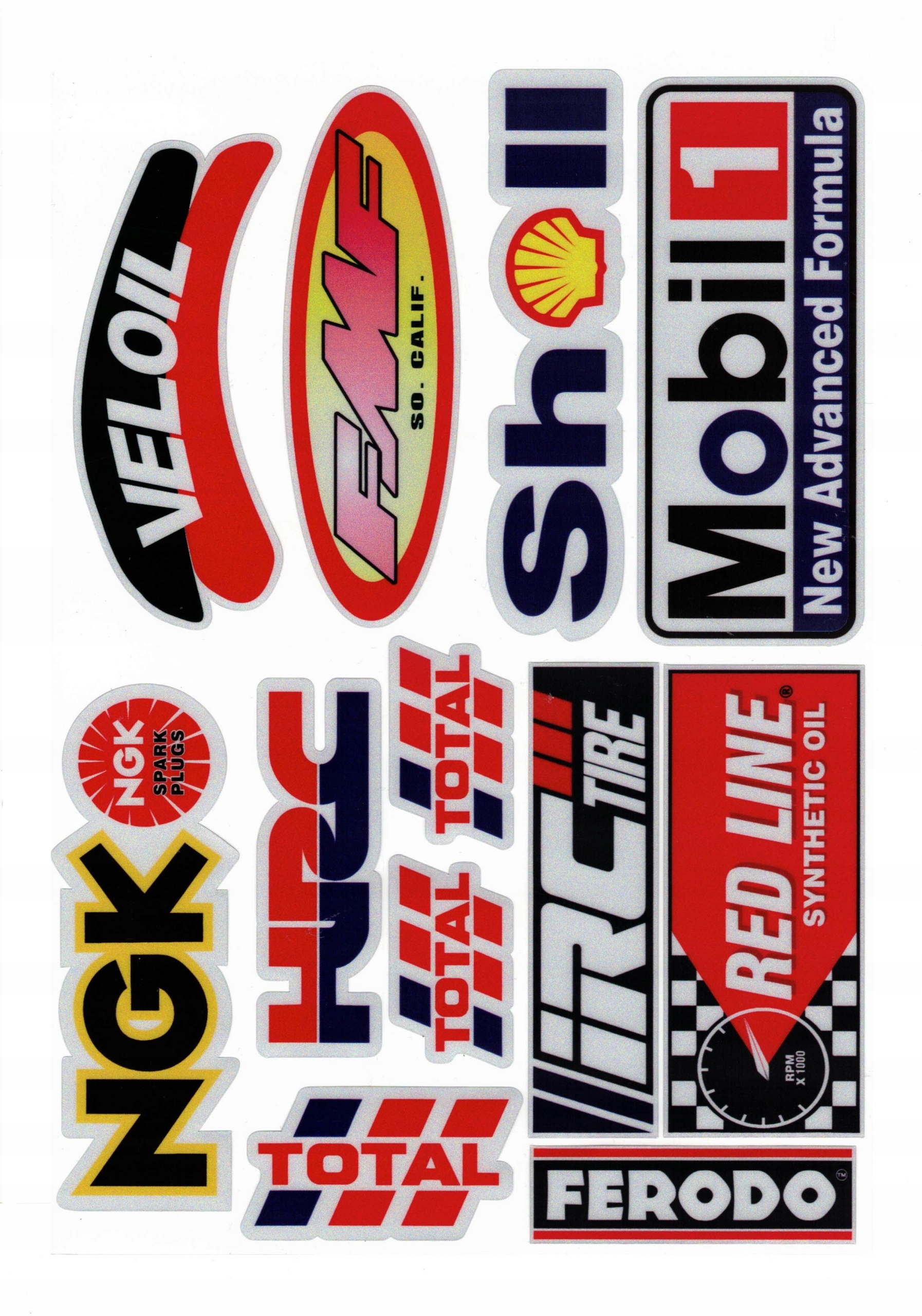 

Naklejki Na Motor Motocykl Shell MOBIL1 Ferodo Ngk