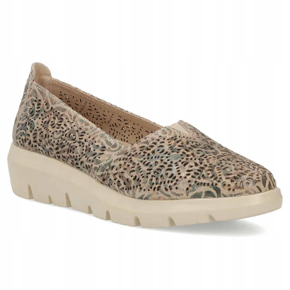 Buty damskie skórzane półbuty na koturnie Filippo wsuwane r.38